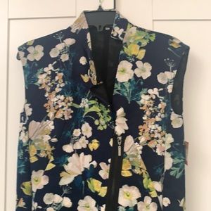 Rachel roy floral and lace asymmetrical dress nwt